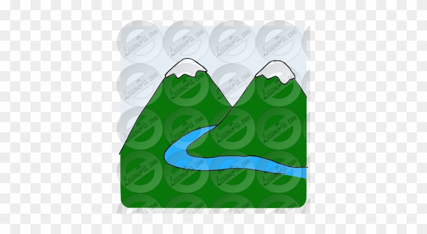 Sream Clipart Hill Mountain - Mountain And Stream Cartoon #506767