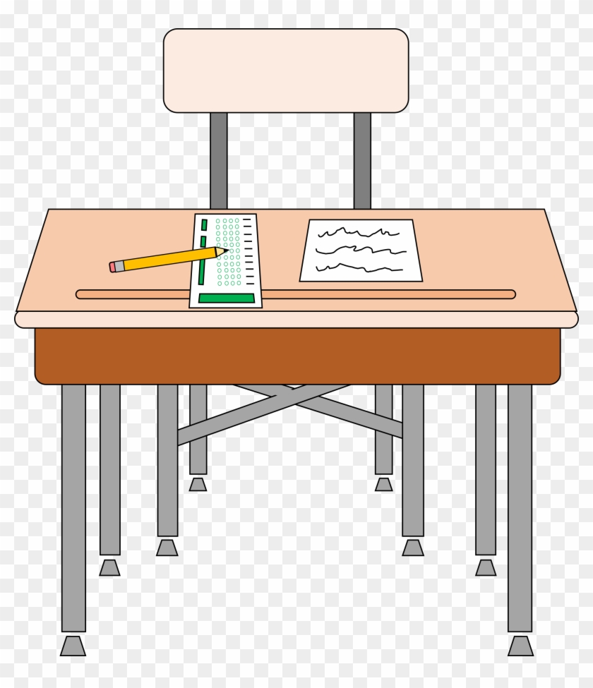 School Desk Clip Art - Desk Clipart Png #507015