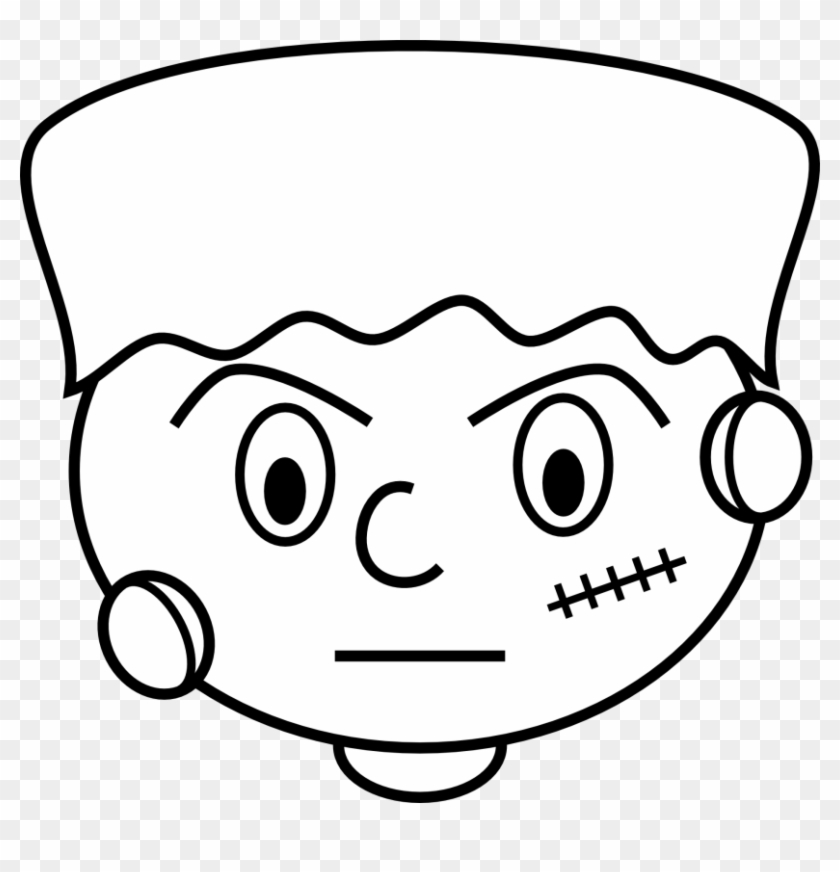Frankenstein For Kids - Halloween Clipart Black And White - Full Size ...