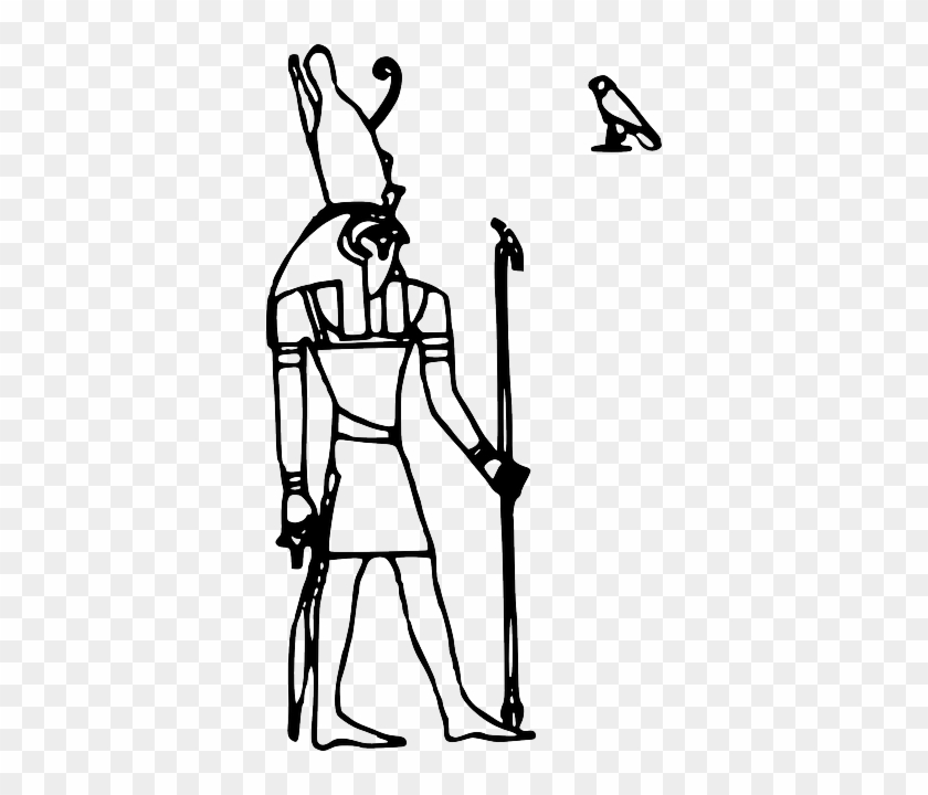 Scarab Outline, Egypt, God, Coloring, Ancient, Scarab - Horus Black And White #507308