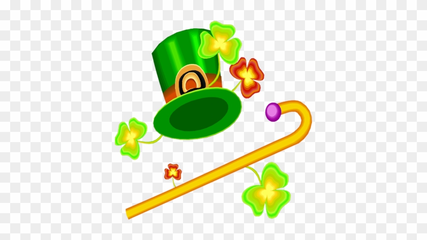 St Pat 24 - Irish Hat And Cane Bib #507467
