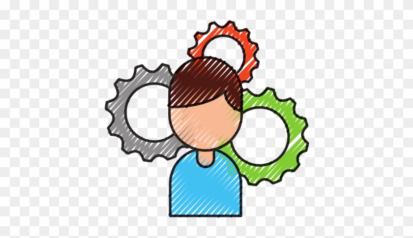 User Profile Avatar With Gear Cog Wheel - Gear - Full Size PNG Clipart ...