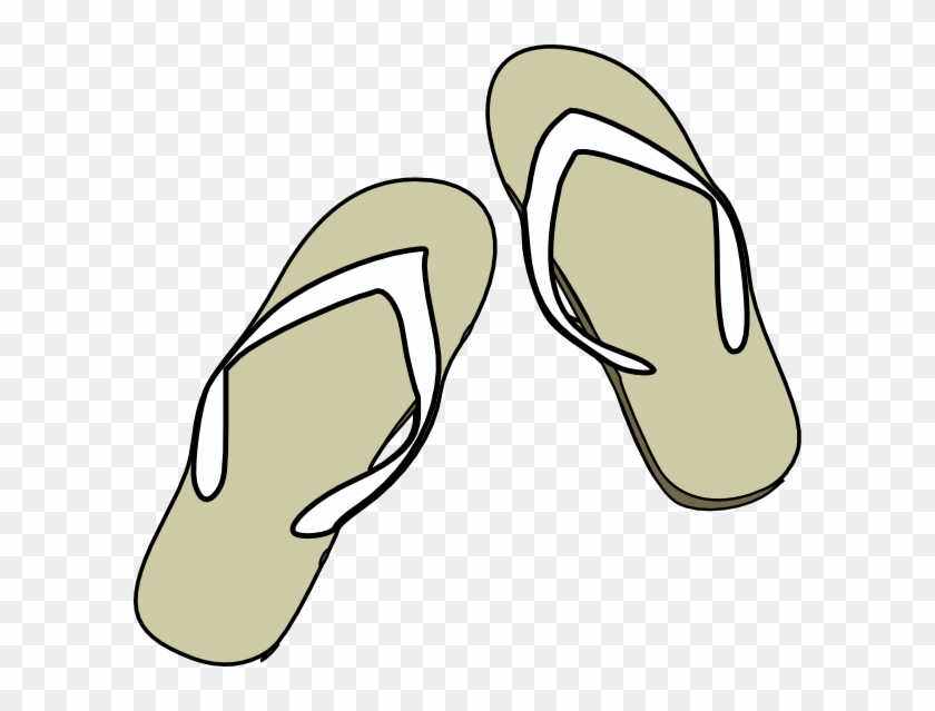 Flip Flops Black White Clip Art At Clker - White #507532