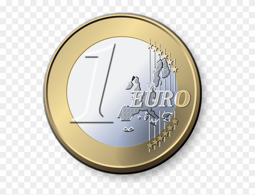 One Euro Coin 2 Clip Art At Clker - Euro Coin Clipart #507541