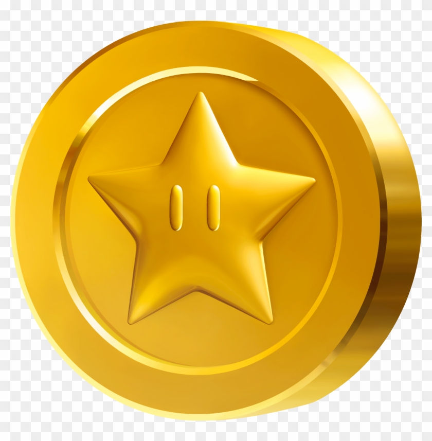 Mario Bros Coins Clipart - Mario Star Coin #507581