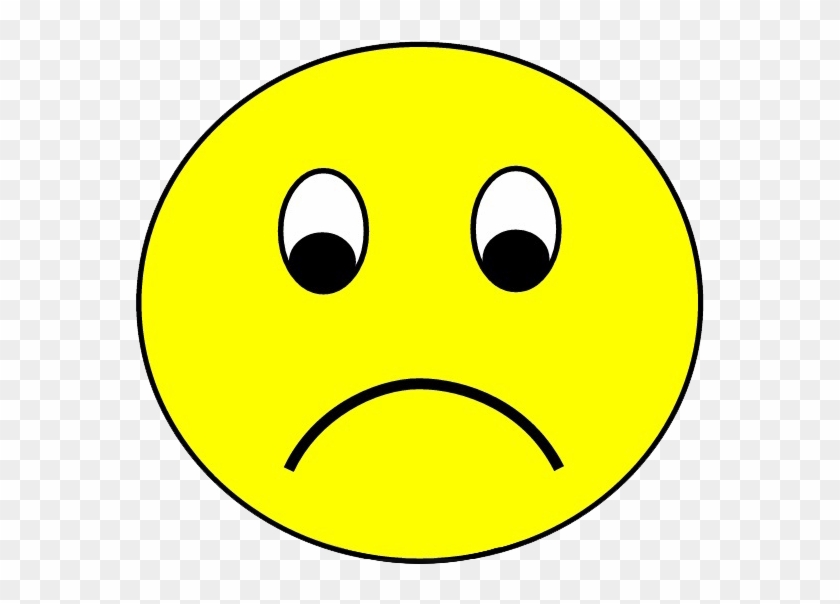 Sad Smiley Clip Art - Sad Face On Black Background #507613