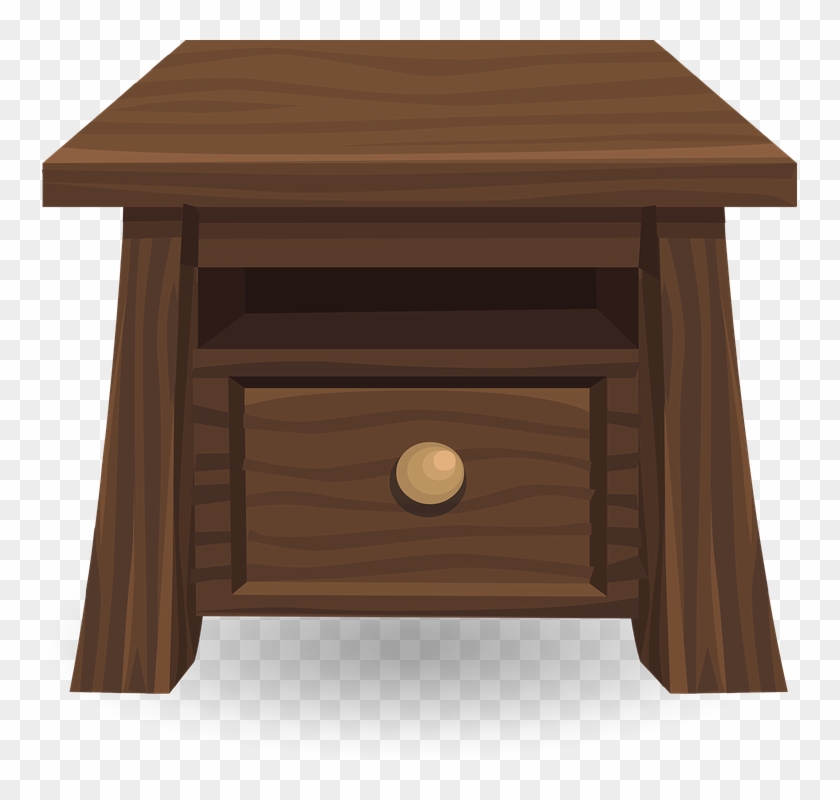 Bedside Table Cliparts 1, - Side Table Clipart #507740