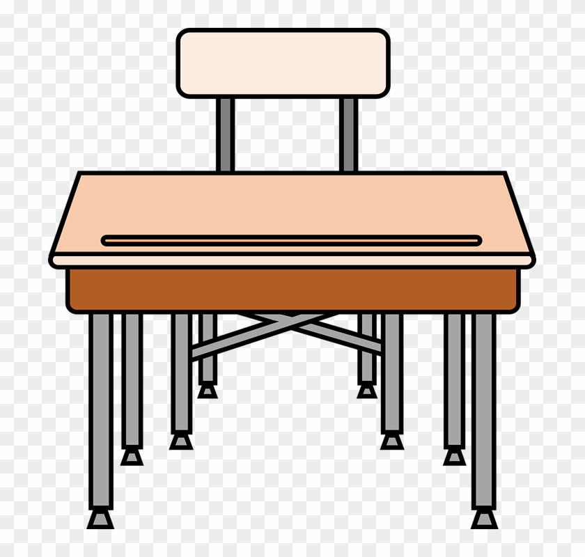 School Table Cliparts - Pencil On Desk Clipart #507743