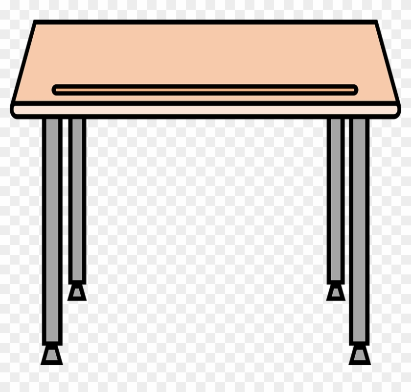 School Table Cliparts - Drawing Of A Student Desk #507799