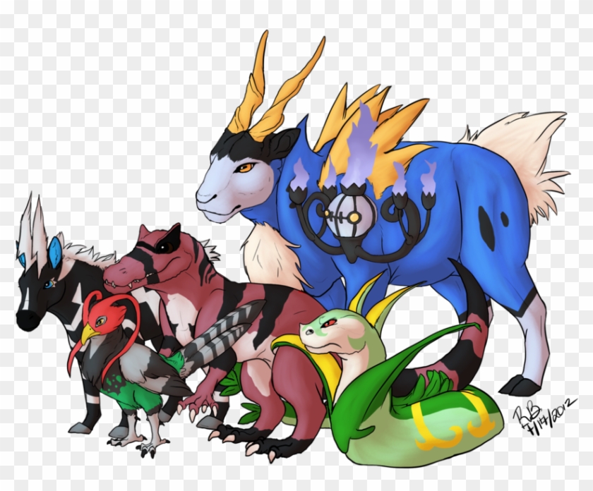 Pokemon Black Team By Rae-elic - Black Manga Pokemon Team #507950