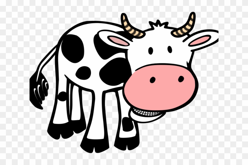 Chewing Cow Vector Clip Art - Clean / Dirty (cow Black & White) 2.25" Magnet #508397