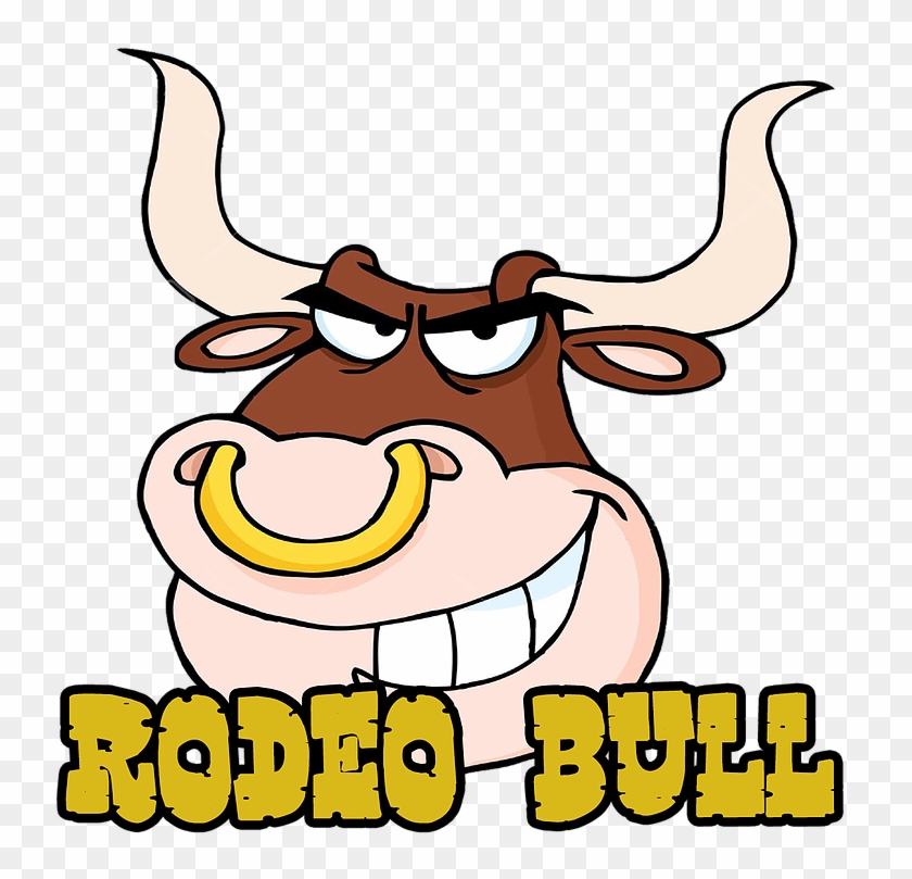 Rodeo Bull Logo - Funny Grinning Bull Face Shower Curtain #508452