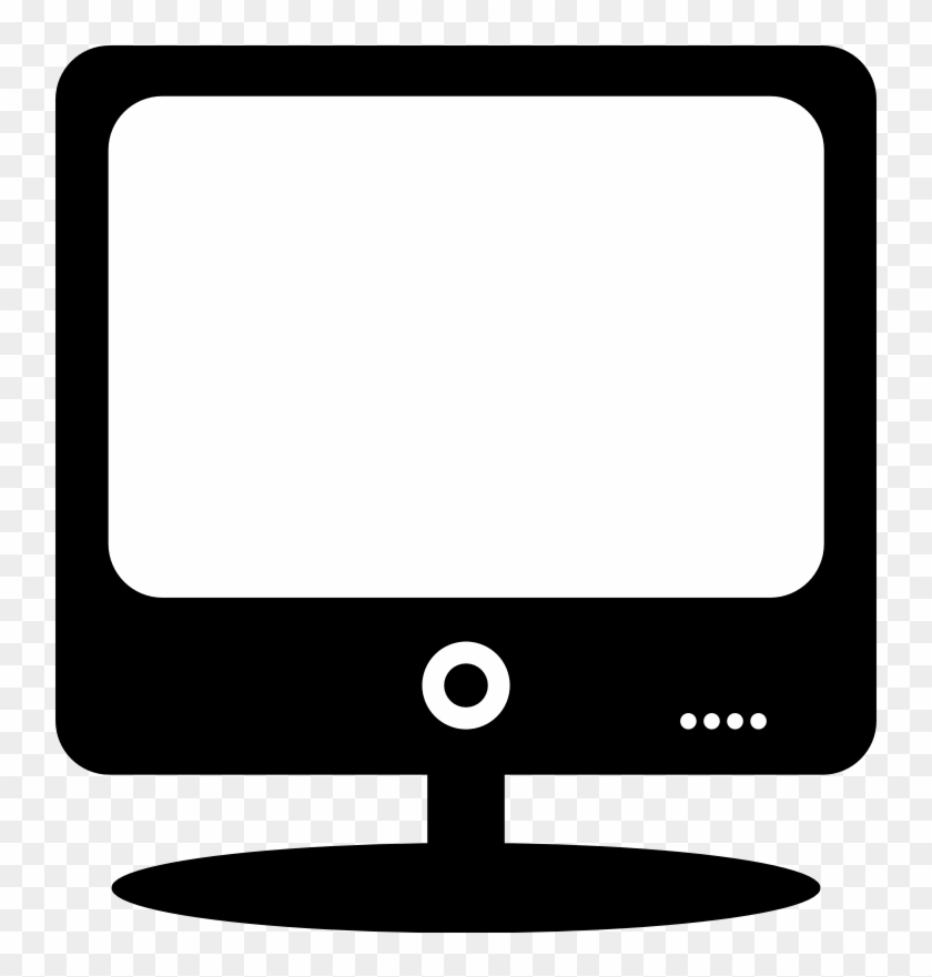 Clipart - Computer Monitor - Computer Black And White Clipart #508462