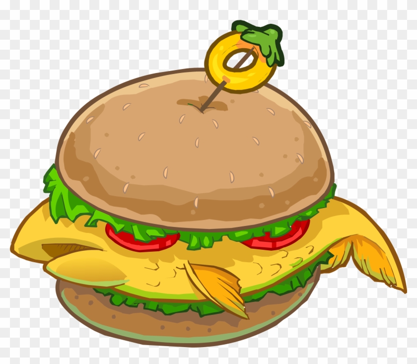 Related Fish Sandwich Clipart - Fish In A Burger #508519