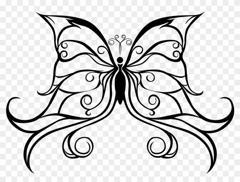 Imagenes Dibujos De Tribales - Mariposa Tatuaje Png #508588