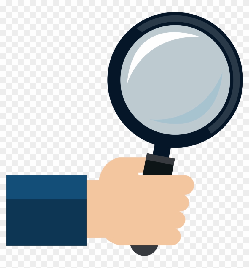 Computer Mouse Magnifying Glass Hand Icon - Magnifying Glass With Hand Vector #508698