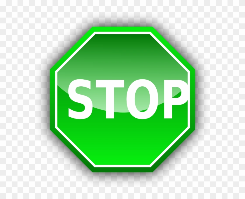 Red Stop Sign - Red And Green Stop Sign #508899