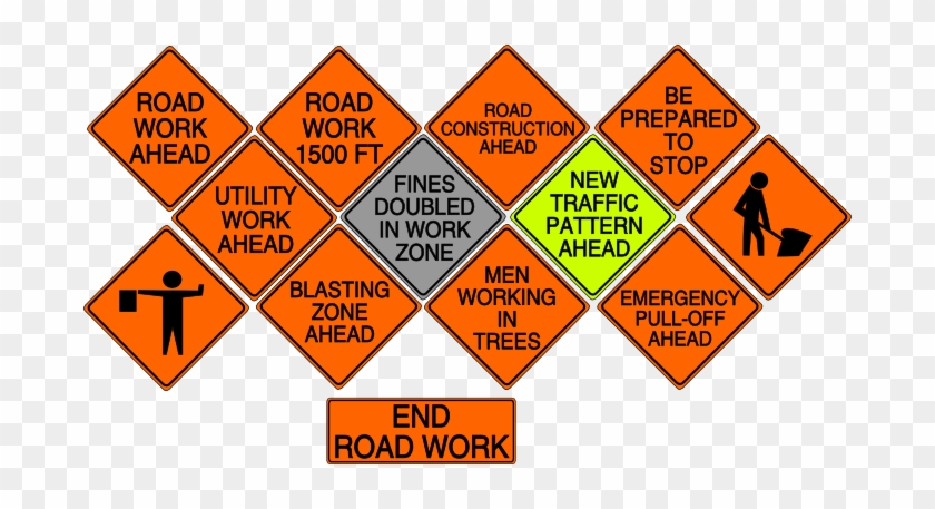 Pin Road Construction Signs Clip Art - Road Work Construction Signs #508907