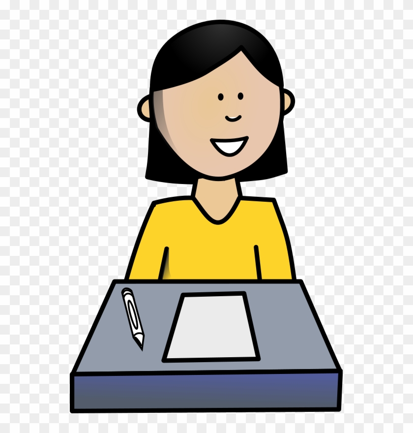 Colored Student Girl Clipart - Female Student Clipart #508988