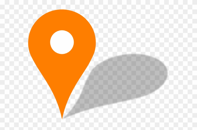 Orange Pin - Google Map Pin Orange #509064