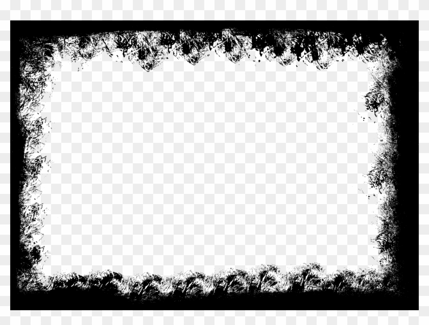 Funky Frames Png Ornament - Black Grunge Border Png #509078