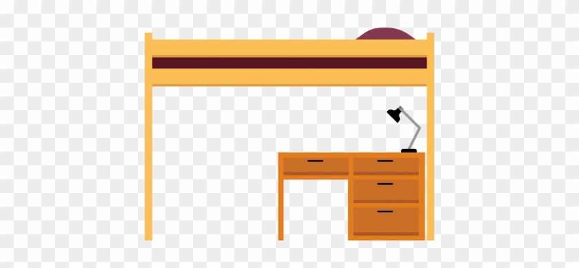 Graphic Of Lofted Bed - Loft Clipart #509150