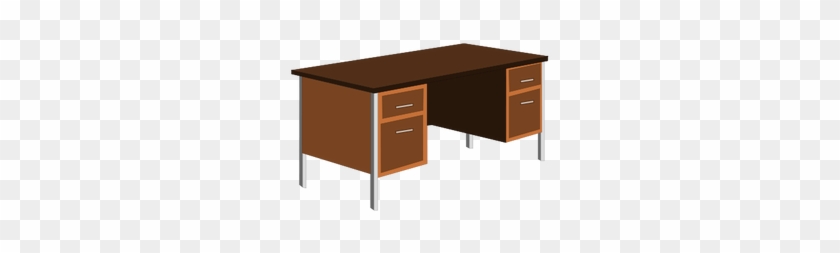 Office Desk Vector Clip Art Public Domain Vectors - Clip Art Office Desk Png #509234