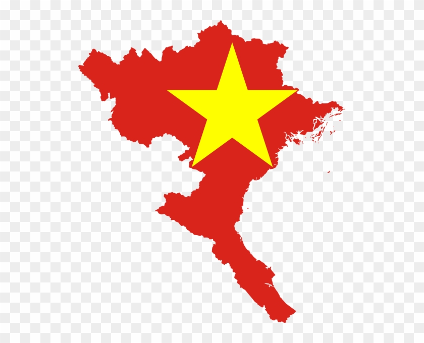 Flag-map Of North Vietnam - Vietnam Flag And Map #509464