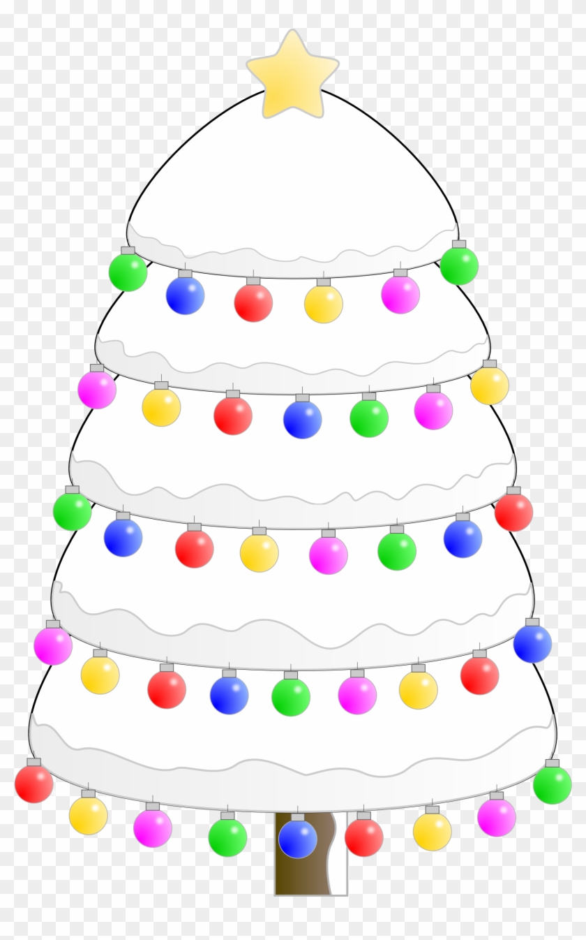 Xmas Christmas Tree 122 Black White Line Art Coloring - Christmas Tree #509524
