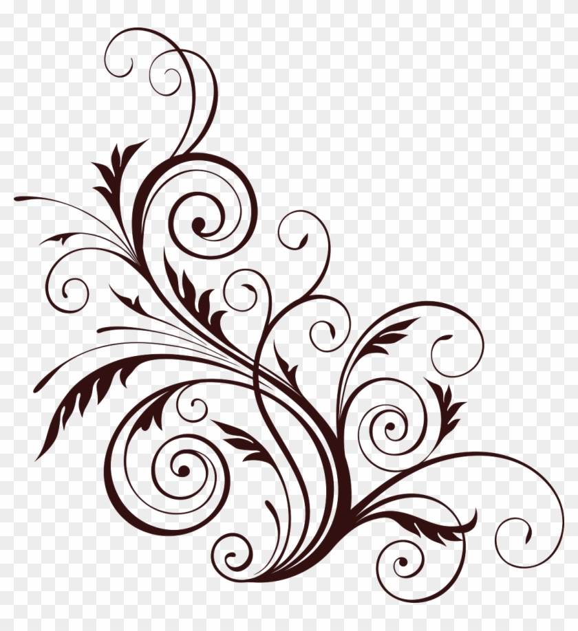 Brown Floral Png - Transparent Background Swirls Png #509590