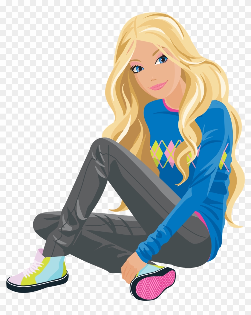 Barbie Dolls, Barbie Com, Girly Things, Sparkle, Google - Fashion Illustration Sitting Girl #509632