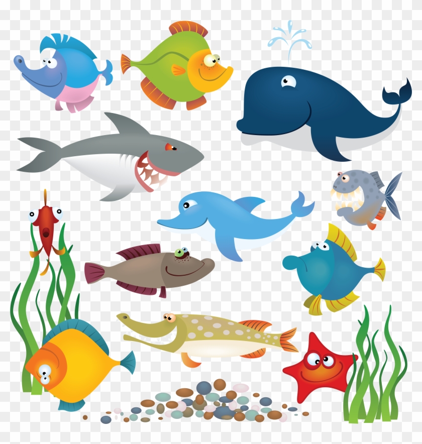 Crab Cartoon Underwater Clip Art - Sea Animal Shark Cartoon Twin Duvet #509689