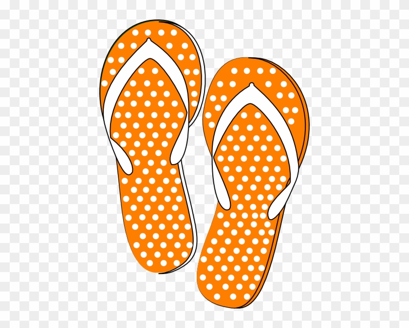 Orange Clipart Flip Flops - Orange Flip Flop Clipart #509717