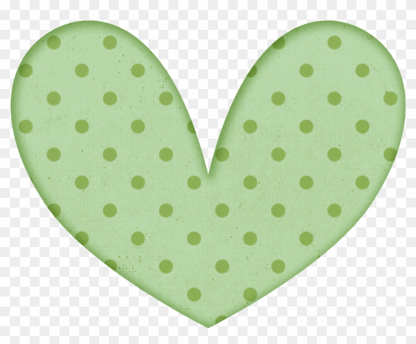 Green Polka Dot Hearts #509728