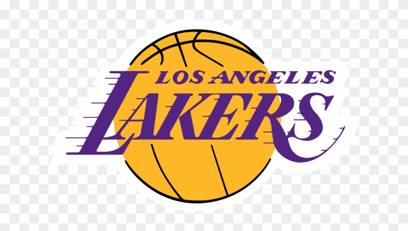 Los Angeles Lakers Logo Of Moving Basketball With Lakers - Los Angeles Lakers Logo Png #509733