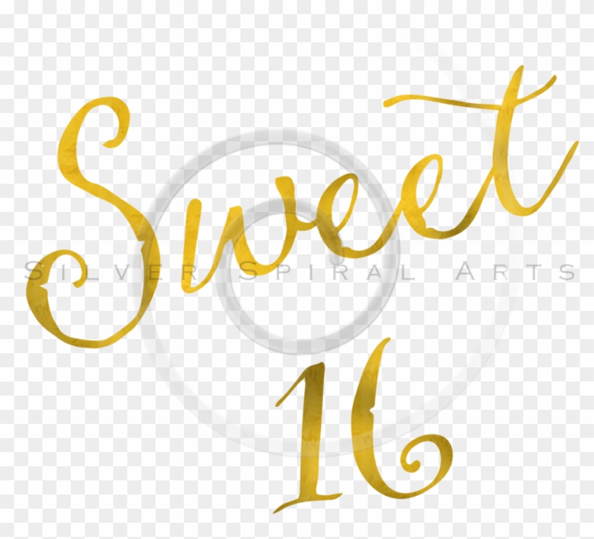 Sweet 16 Gold Faux Foil Metallic Glitter Sixteen Birthday - Sweet 16 Gold Faux Foil Metallic Glitter Sixteen Birthday #509814
