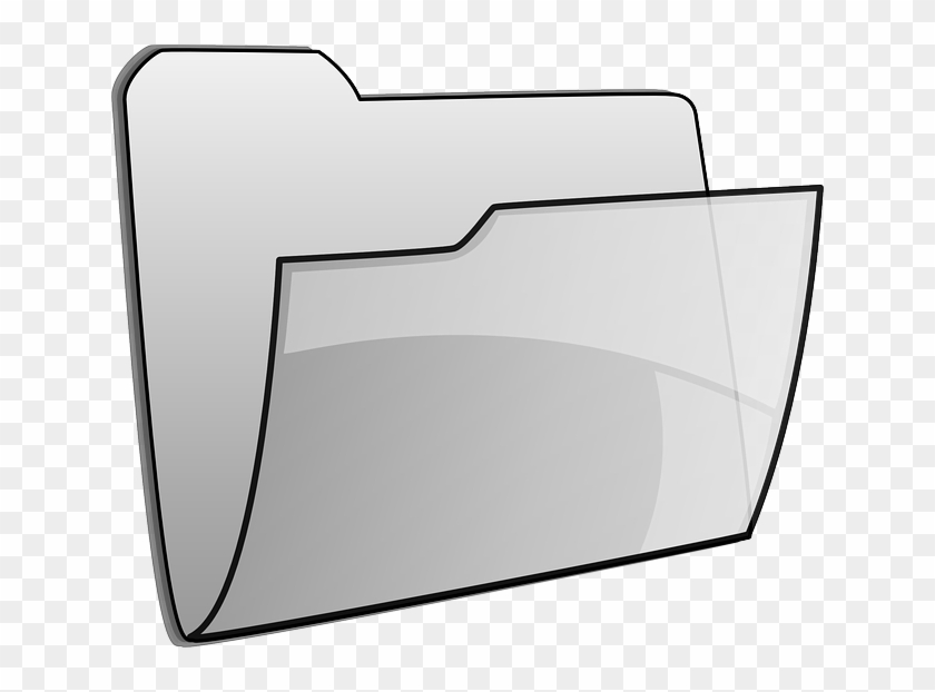 Glossy File, Folder, Gray, Iconset, Empy, Black, Glossy - Icono Carpeta Transparente Png #509837