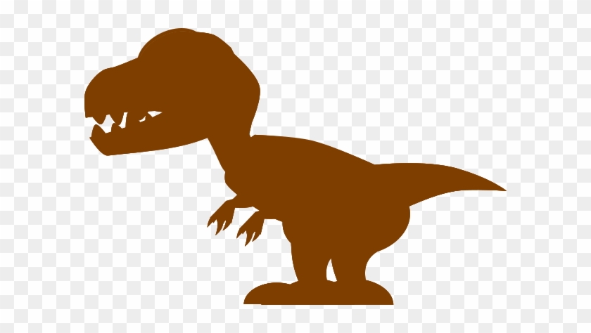 Brown Trex Clip Art At Clker - Tiranosaurio Rex Bebve Pvector #509841