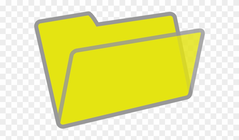 Yellow And Grey Folder Clip Art At Clker - Yellow Folder Clipart #509844