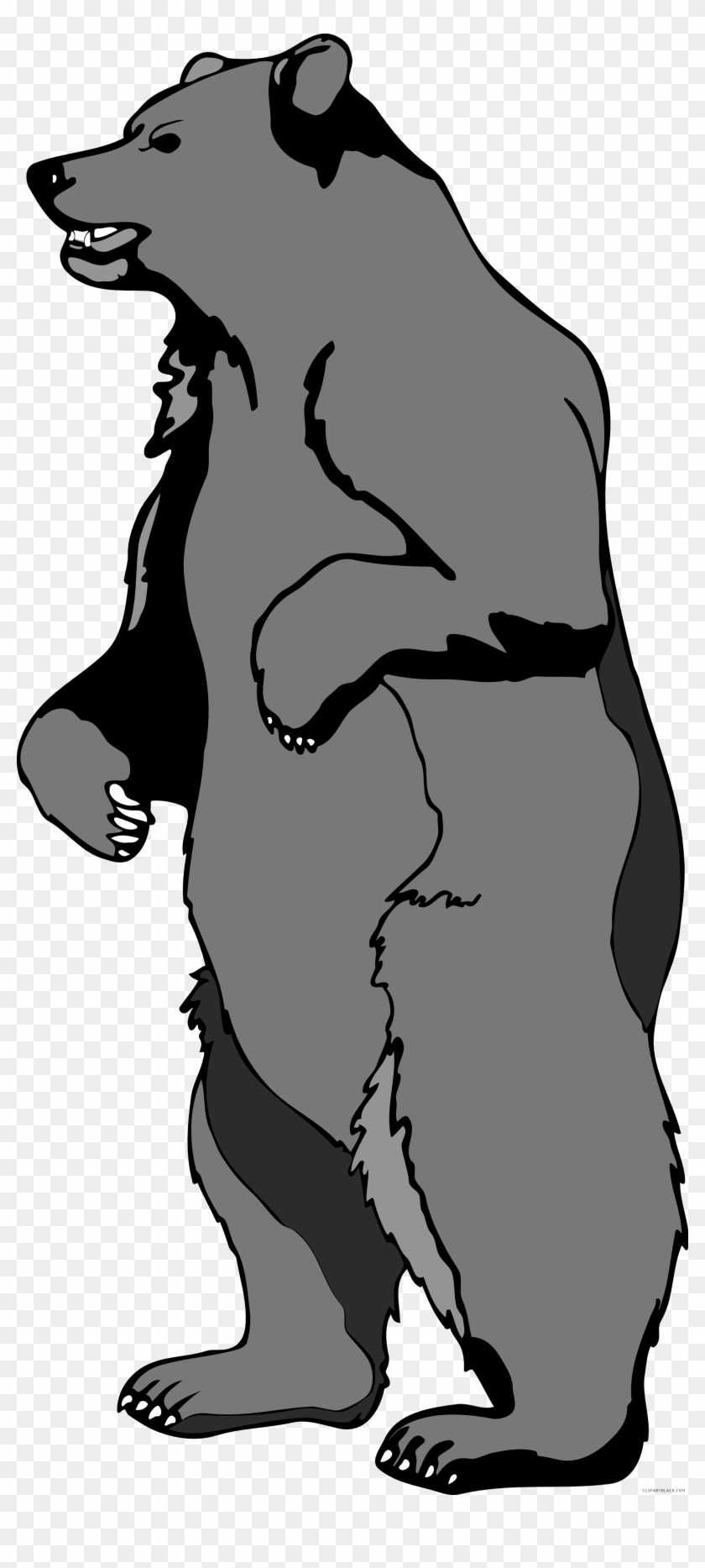 Standing Bear Animal Free Black White Clipart Images - Bear Clip Art #509916