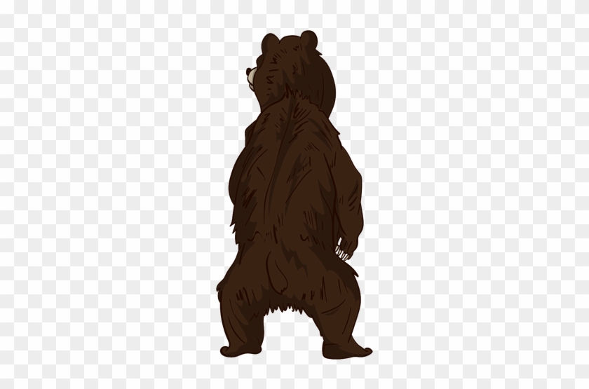 Standing Bear Rear View Cartoon Transparent Png - Oso Dibujo #509928