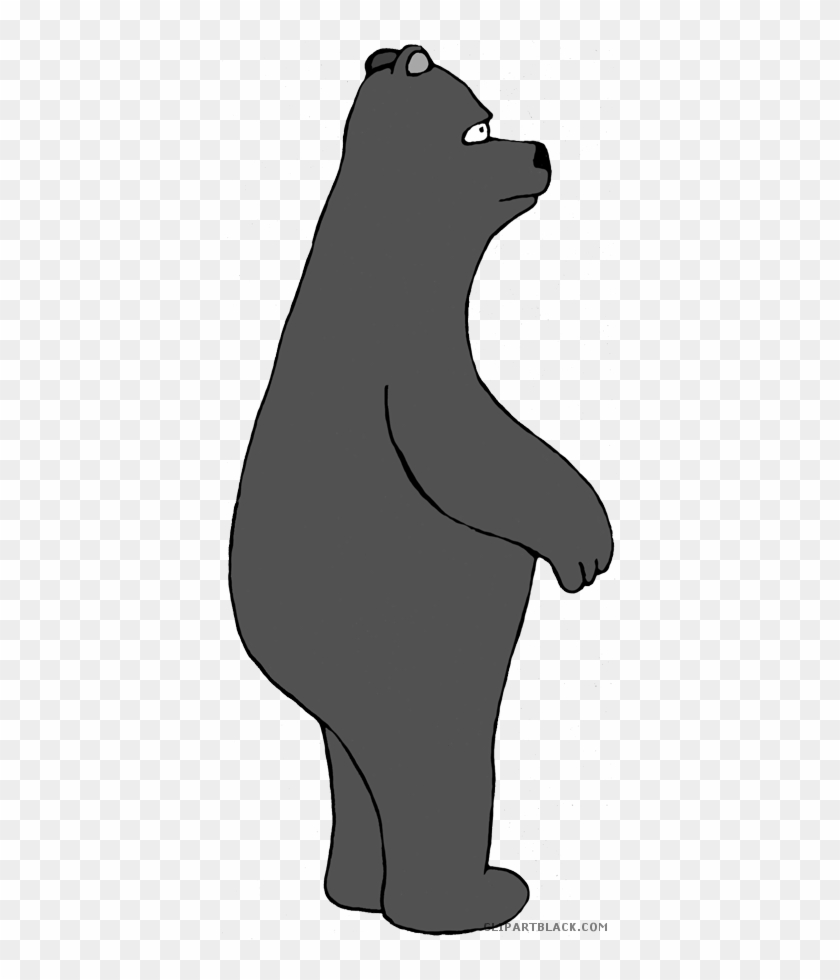 Standing Bear Animal Free Black White Clipart Images - Bear Standing Up Png  - Free Transparent PNG Clipart Images Download