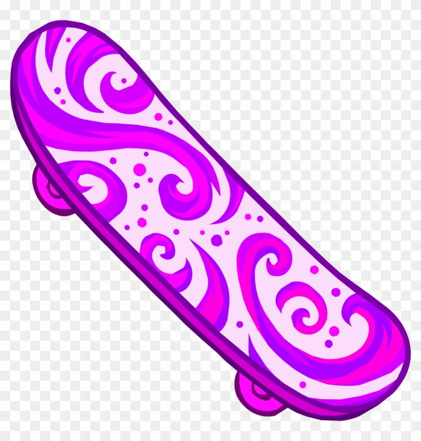 Skateboard Clipart Pink - Skateboard Club Penguin #509960