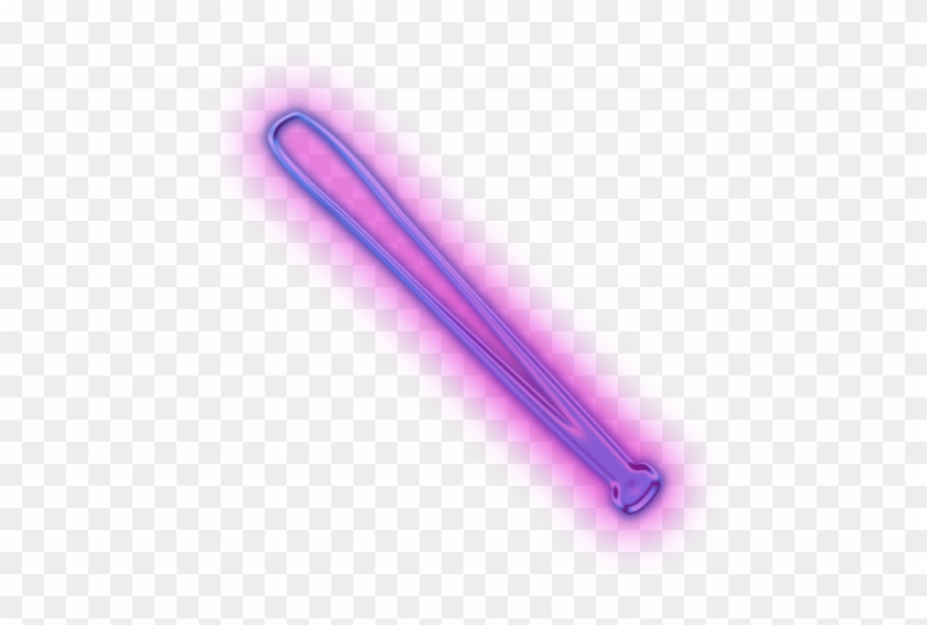 Baseball Bat Clipart Pink - Neon Baseball Bat Png #509964