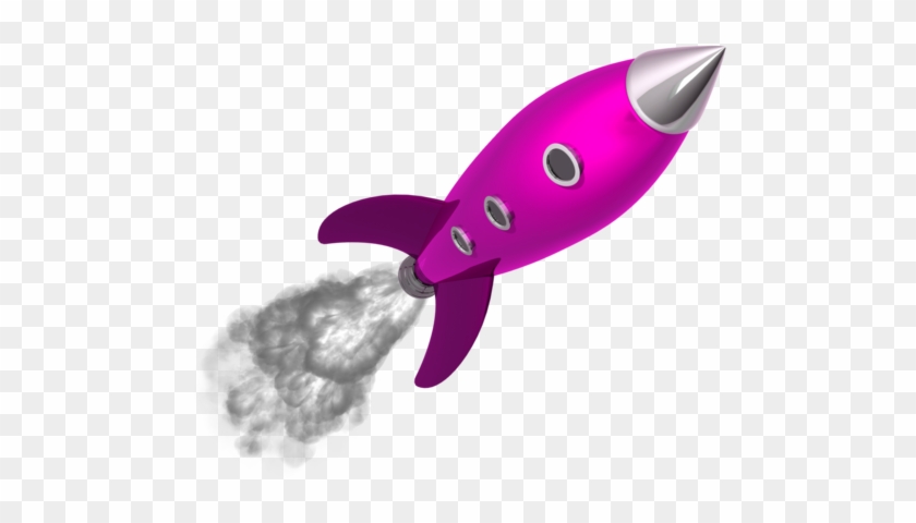 Rocket Clipart Pink - Pink Spaceships #509987