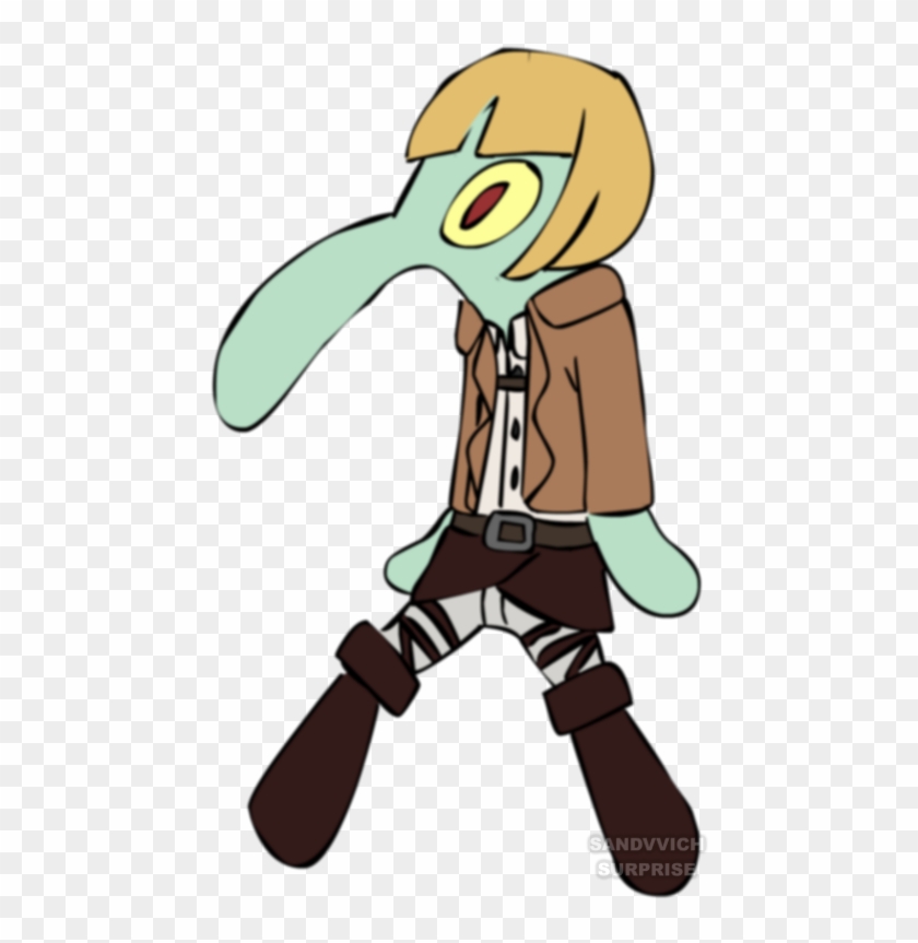 Ndvvic Rprise Sa Eren Yeager Mikasa Ackermann Squidward - Bold And Brash Transparent #510068