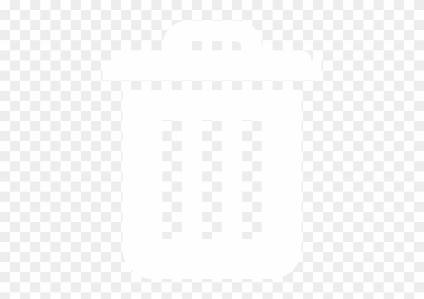 Trash Can Icon White #510097