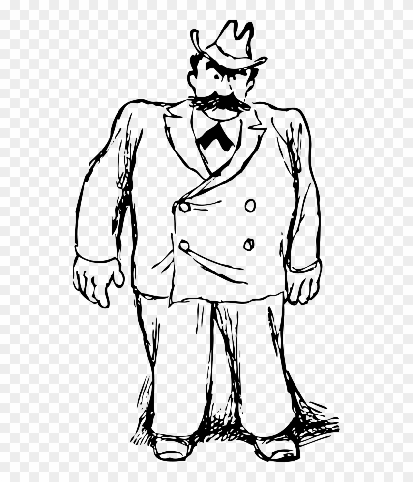 Man In A Suit - Black And White Cartoon Pictures Of Man #510244
