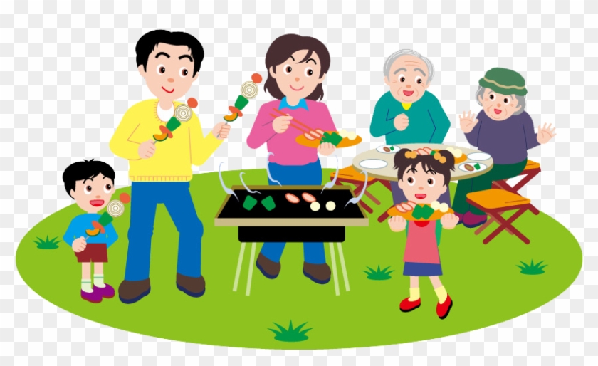 Barbecue Grill Cooking Family Illustration - Barbecue Grill Cooking Family Illustration #510470