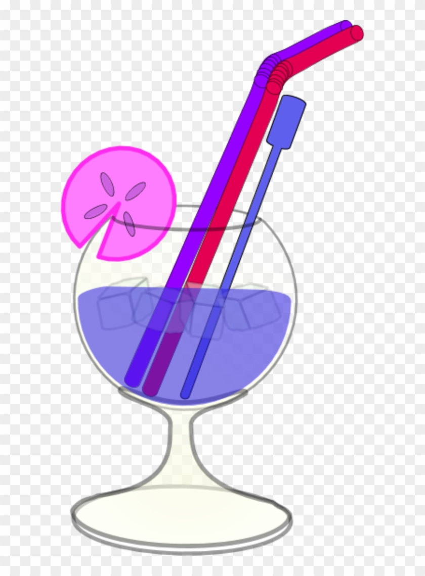 Glass Juice Straw Lemon Ice - Cocktail Clip Art #510719